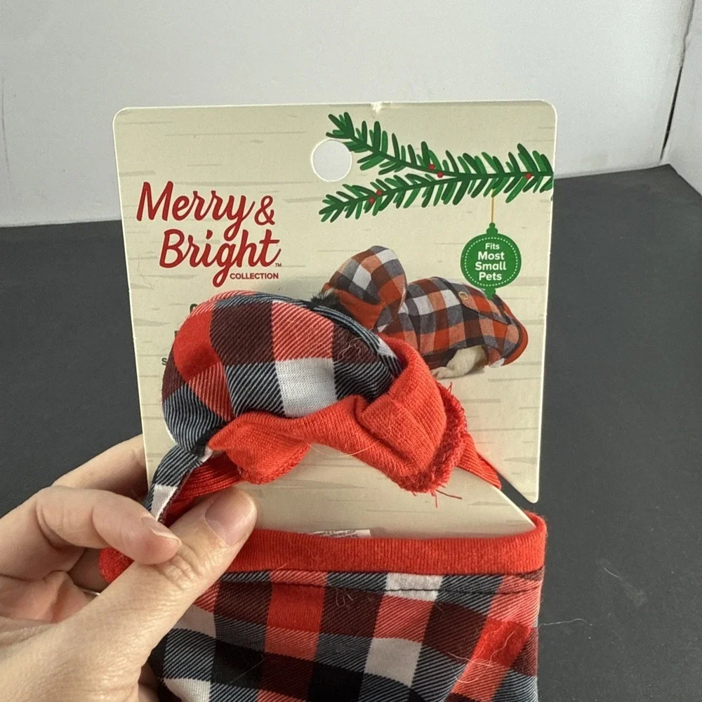 Cozy Pajamas Small Pet Costume Plaid Merry & Bright Collection NEW!